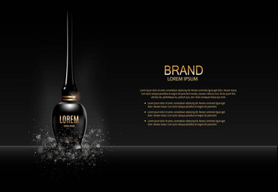 睫毛膏產(chǎn)品系列 3D逼真矢量插畫廣告設(shè)計(jì)